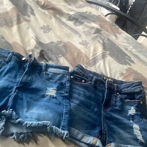 Bundle of 2 denim junior shorts